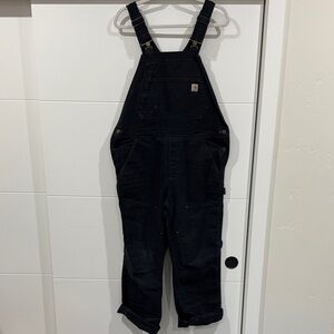 Carhartt black denim Overalls